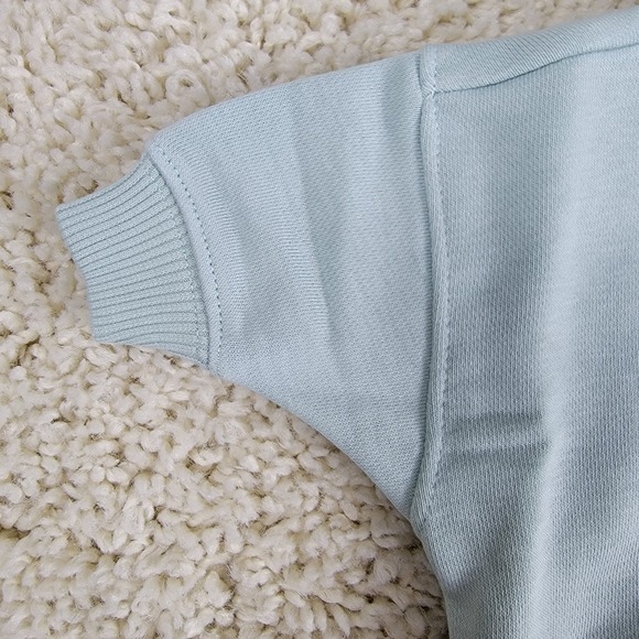 Amazon Unisex Baby Crewneck Sweatshirt Light Blue Preemie - Picture 3 of 15